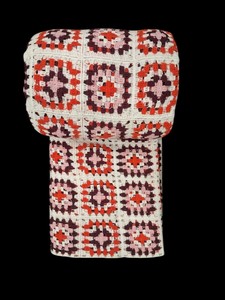 Tela de Ganchillo Retro Premium de Cuadrados Abombados, Directo de Fábrica, Material de Tela Tejida Multicolor Vintage por Metro para Tops y Vestidos - Product Image 1