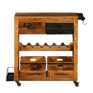 Carrito de Servicio Huston de Madera Maciza con Ruedas, Diseño Moderno para Té y Comida, Uso en Cocina 2026 - Product Image 6