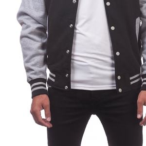 Chaqueta de Béisbol Unisex Casual Estilo Varsity de Manga Larga con Cuello Alto, Chaqueta de Invierno de Tela de Lana Fina, Chaqueta Letterman para Hombre - Product Image 5