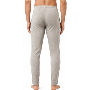 <b>Mens</b> Slim Fit Waffle Knit <b>Trousers</b> Casual Textured Jogger Pants <b>Elastic</b> Waist Drawstring Comfortable Custom Sportswear Bottoms - Product Image 5