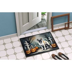 Spooky Halloween Boxer <b>Doormat</b> Non-Slip <b>Washable</b> Low Pile 24H X 36W Indoor and Outdoor Entryway Rug for Front Door - Product Image 4