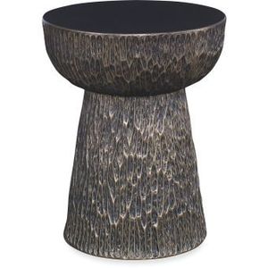 Table d'appoint en métal à finition martelée décorative avec texture unique pour un meuble d'appoint d'intérieur contemporain - Product Image 2