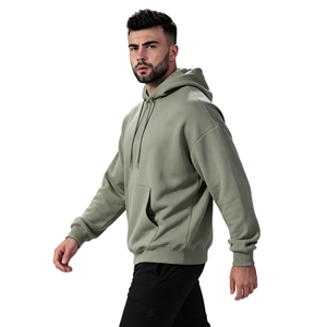 Sudadera con capucha unisex de felpa 100% algodón, personalizada con pedrería, de corte holgado y extragrande, con bolsillos, transpirable, antiencogimiento, con cremallera, para invierno, 550 gramos - Product Image 3