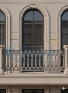 Grille de sécurité de balcon en fonte d'aluminium, moulage au sable, design moderne, cadre réglable sans cadre, résistant à la rouille, super finition - Product Image 2