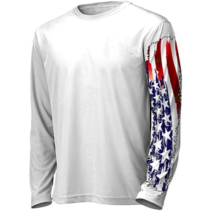 Camisetas de Pesca Personalizadas al por Mayor para Hombre, Manga Larga, Secado Rápido, Transpirables, Protección UV, Transferencia Térmica, 100% Poliéster - Product Image 3