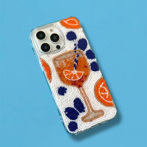 Pendientes de mujer hechos a mano con cuentas de acero inoxidable y pedrería, diseño vintage de frutas de dibujos animados, divertidos para sombreros, vaqueros y fundas de teléfono - Product Image 1