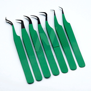 Pince à épiler pour extensions de cils NOMZI INTERNATIONAL en acier inoxydable de haute qualité, 45/90 degrés, logo personnalisé, emballage d'usine, pointue - Product Image 3