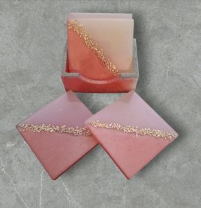 Posavasos de Madera de Acacia y Resina Ecológicos, Juego de Posavasos Naturales Cortados en Troncos, Duraderos, para Decoración del Hogar, Cocina, Hotel, Alfombrillas y Protectores - Product Image 4