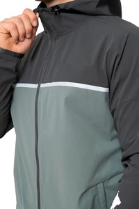 Ensemble décontracté deux pièces unisexe coupe-vent léger avec fermeture éclair et short, couleur personnalisée, 100 % polyester respirant, collection printemps - Product Image 5