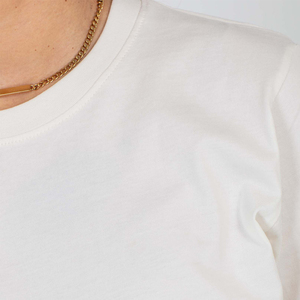 Camiseta de Manga Corta para Mujer con Cuello Redondo, Logotipo y Diseño Personalizados, Camisetas de Algodón Estampadas para Verano - Product Image 3