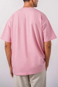 Camisetas de Algodón 100% Tejidas para Hombre, Diseño Personalizado, Color Rosa, Corte Holgado y Ligero, Estilo Casual, Alta Calidad, Ajuste Cuadrado, Más Vendidas - Product Image 3