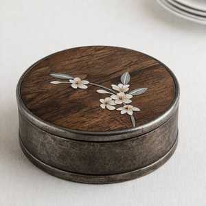 Cazuela de lujo con tapa de esmalte cloisonné, diseño de pavo real, olla de metal para servir, regalo de boda y decoración del hogar. - Product Image 1