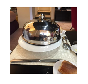 Plat de service de luxe pour desserts et pâtisseries, couvercle de présentation alimentaire en acier inoxydable, dôme pour gâteau, article très vendu - Product Image 5