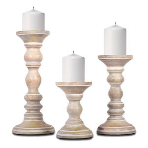 Elegante Juego de 3 Portavelas de Madera Hechos a Mano, Soporte Decorativo de Primera Calidad para Decoración de Bodas y Hogar Moderno - Product Image 3