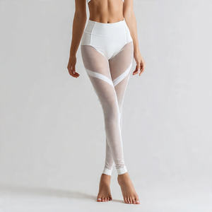 Leggings de malla transparente extragrandes para mujer, cintura elástica, ropa de playa, pantalones ligeros transparentes, leggings transparentes para mujer - Product Image 6