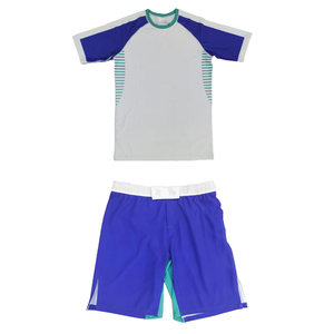 ชุดแรชการ์ดและกางเกงขาสั้นคาราเต้ MMA สำหรับผู้ชายรุ่นปี 2026 สำหรับผู้ใหญ่ ชุดยิวยิตสูสำหรับการต่อสู้ ทนทาน น้ำหนักเบา ยืดหยุ่น ระบายอากาศได้ดี - Product Image 1