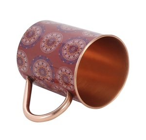 Taza de Cobre Sólido Personalizada de 330 ml con Logotipo Personalizado, Regalo de Vino Ecológico Minimalista con Acabado Esmaltado, Hecho a Mano en Estados Unidos - Product Image 3