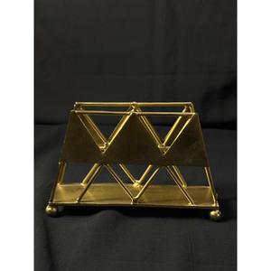 Porte-serviettes de couleur or au design artistique, accessoires de cuisine et de table pour restaurant, articles d'hôtellerie, porte-mouchoirs au design triangulaire - Product Image 3