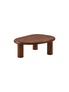 Modern Wooden Coffee Table Minimalist Design <b>Solid</b> <b>Wood</b> Construction Living Room Furniture Handmade Oval Shape - Product Image 3