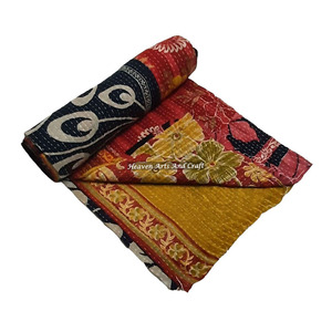 Colcha Kantha Gudari, Colcha Kantha Gudari, Venta al por Mayor, Proveedor de Oro, GD1080, Colcha Kantha Hecha a Mano, Algodón Estampado Indio - Product Image 1
