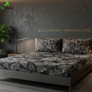 ชุดผ้าปูที่นอนลายใบไม้เขตร้อนสุดหรู พร้อมปลอกหมอน ผ้าไมโครไฟเบอร์นุ่มพิเศษ ขนาดคิงไซส์/ดับเบิ้ลไซส์ สำหรับใช้ในบ้านและโรงแรม - Product Image 6