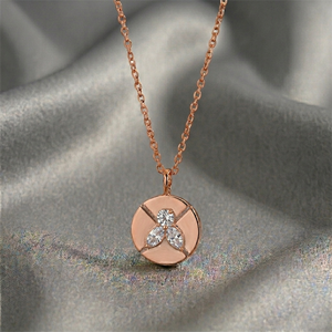 Crystal Quartz Pendant Necklace Gold Plated Round Faceted Gemstone Charm Wholesale Handmade Jewelry Supply - Product Image 1