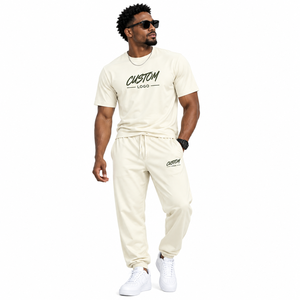 Custom Interlock Men's Tracksuit Breathable Quick Dry Eco-Friendly Fabric Full Zip <b>Jacket</b> Matching Pants <b>for</b> Fitness <b>Sports</b> - Product Image 2