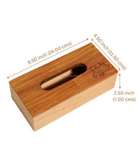 Porte-mouchoirs en bois fait à la main avec accent de travail du métal parfait pour les thèmes de décoration royale ou les chambres de style antique - Product Image 3