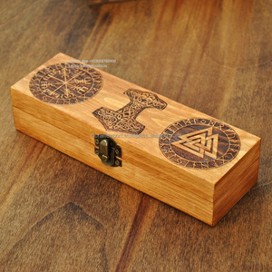 กล่องไม้และรูนไวกิ้งกล่องไม้สำหรับวัฒนธรรมไวกิ้งและกล่องไม้ธรรมชาติกล่องของขวัญตามต้องการ - Product Image 6