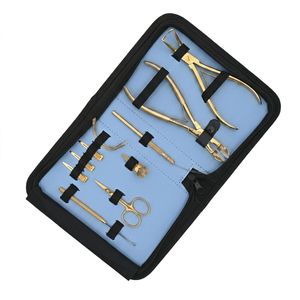 <b>Hair</b> Extension Pliers Set 3 Hole Micro Beads <b>Crimper</b> Beads Removal Tape-In Tool Tail Comb Styling Kit Stainless Steel Commercial - Product Image 1