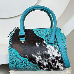 Nouveau Sac Speedy en Cuir de Vachette Véritable Fait Main, Motif Floral Gravé, Style Western, Grande Capacité, Sac de Voyage Week-end, Vente en Gros OEM - Product Image 4