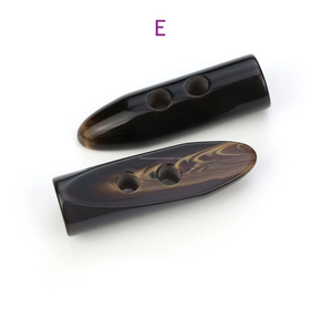 Botón de palanca de resina de cuerno de imitación de dos agujeros de moda personalizada sastrería de lujo duradera para trajes abrigos camisas prendas - Product Image 5