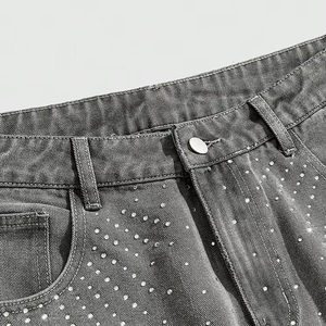 Nouvelle Arrivée Tendance Été Homme Jean Court Uni Décontracté Taille Élastique Style Urbain Haute Qualité 100% Coton Respirant - Product Image 5