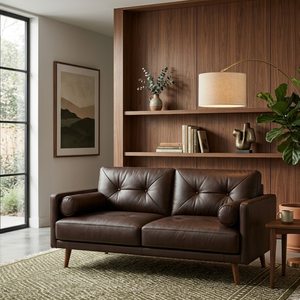 Elegante Sofá de 2 Plazas de Estilo Moderno de Mediados de Siglo, Minimalista, Acogedor, Mueble Compacto para Sala de Estar - Product Image 1