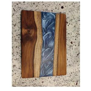 Planche à fromage en bois et résine faite à la main avec forme personnalisée, plateau de service pour charcuterie, épaisseur 2,0 cm, passe au lave-vaisselle - Product Image 6