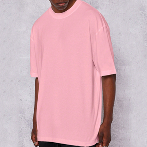 Camiseta Casual para Hombre, Color Rosa, Talla Grande, Manga Corta, Algodón Suave, Corte Holgado, Cuello Redondo - Product Image 2