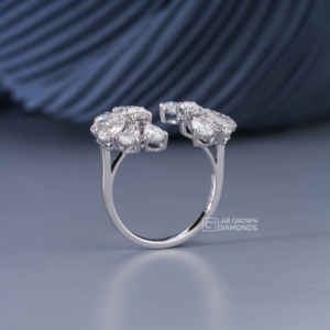 Anillo de Moissanita de Corte Ovalado de Lujo para Mujer, Plata de Ley S925, Joyería de Compromiso y Boda con Detalles de Corte Pera, 2.59ct - Product Image 4