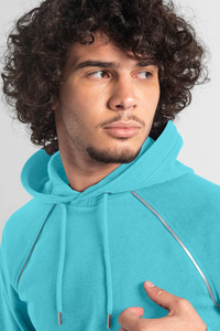 Sweat à capuche unisexe en polaire personnalisé pour l'hiver - Pull respirant coupe-vent avec logo personnalisé et tissu polyester/coton - Product Image 5
