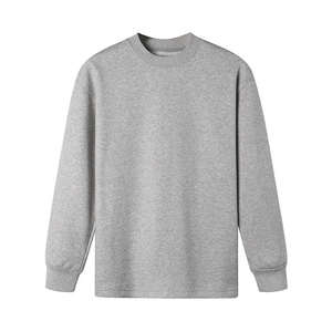 Sudadera Unisex de Cuello Redondo Gris Claro para Otoño, Mezcla de Poliéster/Algodón, Corte Regular Informal, Lisa, Anti-Pilling, de Secado Rápido - Product Image 4
