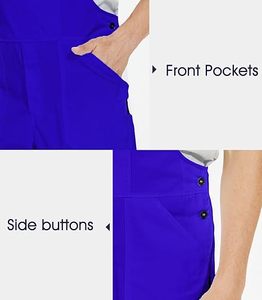 Salopette de travail bleu marine à bretelles réglables, uniforme de soudage robuste pour hommes - Product Image 2