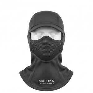 Cagoule de ski en nylon à motif logo personnalisé, protection intégrale contre le vent, pour l'hiver, tactique, cyclisme, capuche - Product Image 1