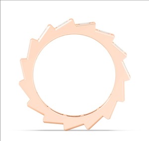 Bague Éternité de Luxe en Or Blanc 14K avec Diamants de Laboratoire Taille Baguette Élégante et Audacieuse, 6.16 CTW, pour Anniversaire - Product Image 4