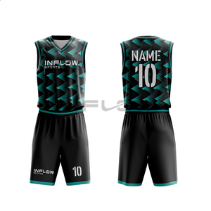 Maillot de basket-ball réversible personnalisable 100% polyester, ensemble d'uniformes de sport respirants et abordables pour l'entraînement - Product Image 2