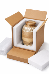 Urne funéraire artisanale de luxe en bois de manguier naturel, écologique et durable, de style européen et américain, pour les salons funéraires - Product Image 4