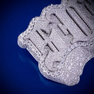 Custom Hip Hop Jewelry Custom Moissanite Letter <b>Pendant</b> 925 <b>Silver</b> Double Letter <b>Pendant</b> Iced Out <b>Initial</b> Name <b>Pendant</b> Charms - Product Image 4