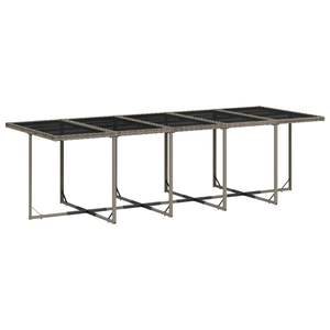 Conjunto de Comedor Plegable para Patio de 14 Plazas, en Ratán Sintético Gris, para Jardín - Product Image 3