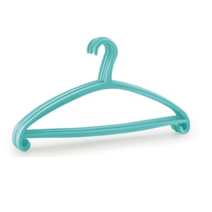 Percha de Plástico Color Verde Azulado para Ropa, Tipo Gancho, Almacenamiento para Armario, Ligera, Minimalista, Forma Rectangular, 3 Alambres, Material PP - Product Image 1