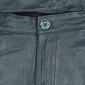 Pantalones de cuero lavado para hombre, de diseño moderno, servicio OEM, cómodos, transpirables y de primera calidad. - Product Image 3