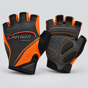Durable Cycling Gloves Breathable Stretch Fabric Comfortable Fit Shock Absorbing Padded Palm Anti Slip Grip For Road Cycling - Product Image 6
