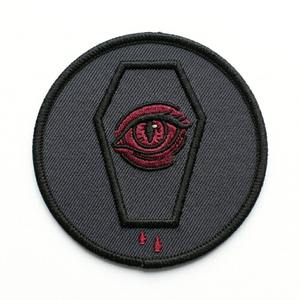 Patch thermocollant personnalisé Serpent et Dague, Badge brodé circulaire, Applique tatouage Serpent Noir et Épée pour Vêtements et Vestes en Jean - Product Image 4